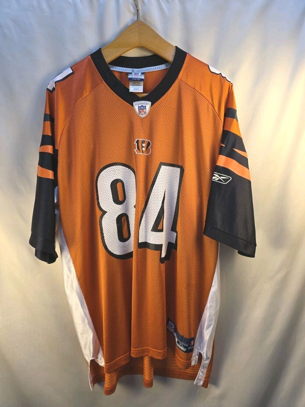 Reebok Mens XL Cincinnati Bengals TJ Houshmandzadeh #84 Orange Football Jersey